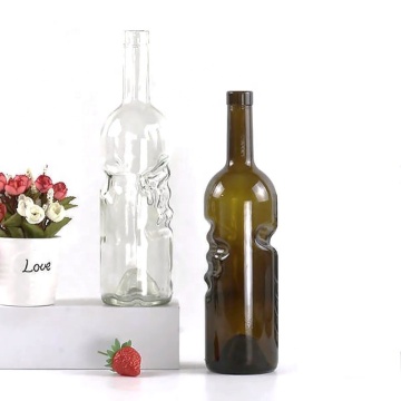Ono Italia 750 ml di vetro di vino verde scuro trasparente con tappo