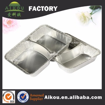 Microwave safe disposable 2 compartment food container for restaurant