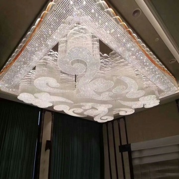 Auspicious Cloud Shape LED Chandelier for Hotel Lobby