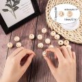 100pcs 19mm Smile Face Wood Beads