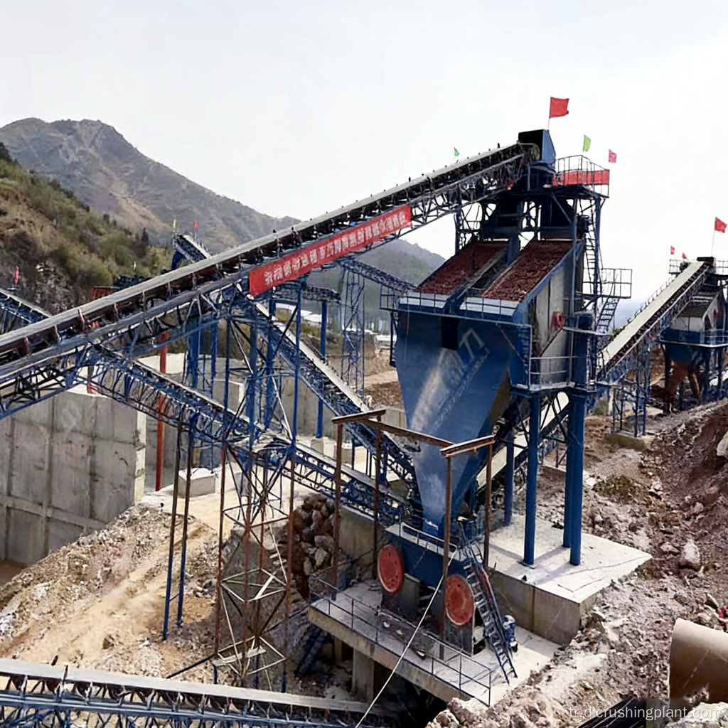 Florit Kırma ve Eleme Üretim Hattı Düzgün Parçacık Boyutu ve Mükemmel Ürün Şekli