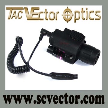 Vector Optics Doublecross Cree 5mW Red Laser Sight 200 Lumens LED Flashlight Tactical Laser Flashlight Combo
