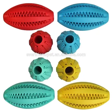 High quality 11cm pet rubber rugby dental ball for dogs