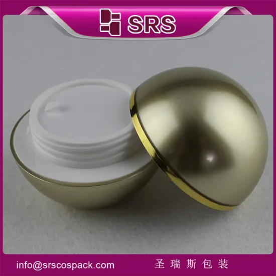 SRS luxury acrylic ball shape cosmetics cream jar 50 ml
