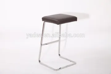 Solid stainless steel frame leather ergonomic four seasons barstool sale