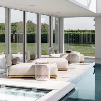 Modern Custom Villa Armchair & Luxury Outdoor Garden Furniture Set