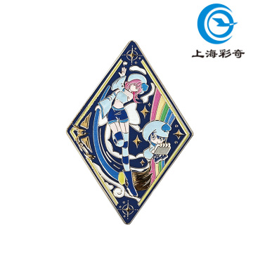 Diamond Enamel Anime Girl Cartoon Cultural