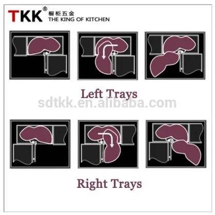 TKK Kitchen Cabinet Revolving MDF Lazy Susan Corner Storage