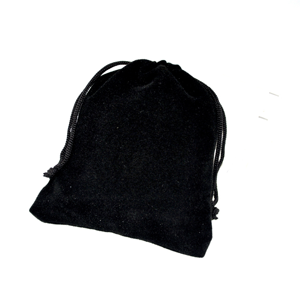 Black small gift velvet bag for wedding