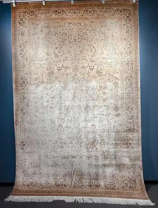 Hand-Knotted Indian Pure Mulberry Silk Rug