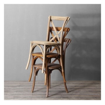Rustic Vintage Bentwood Stackable Dining Chair