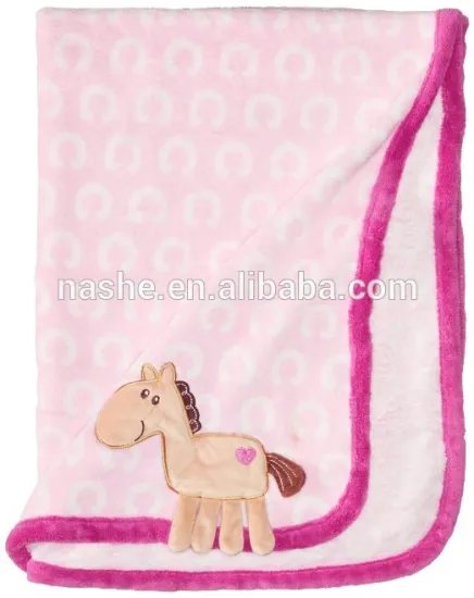 Baby Fleece Blanket----- Cartoon Design PLUSH BLANKET-3D embroidery