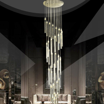 Hotel restaurant stainless steel chandelier pendant light