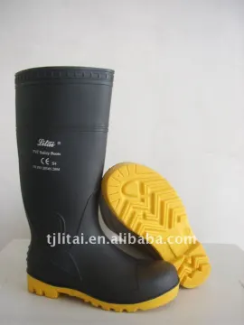 2015 Cheap Waterproof Oil Resistant PVC Boots Industrial PVC Rain Boot With Steel Toe Cap CE EN345