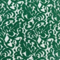 Tessuto di pizzo di nylon di cotone floreale verde scuro 150 cm