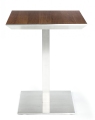 人気のデザイン木製レストランビストロスクエアダイニングテーブル