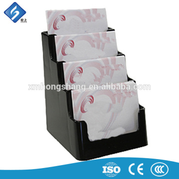 Stylish Acrylic Black Four Pocket Business Card Display Box / Cases / Holder for Office