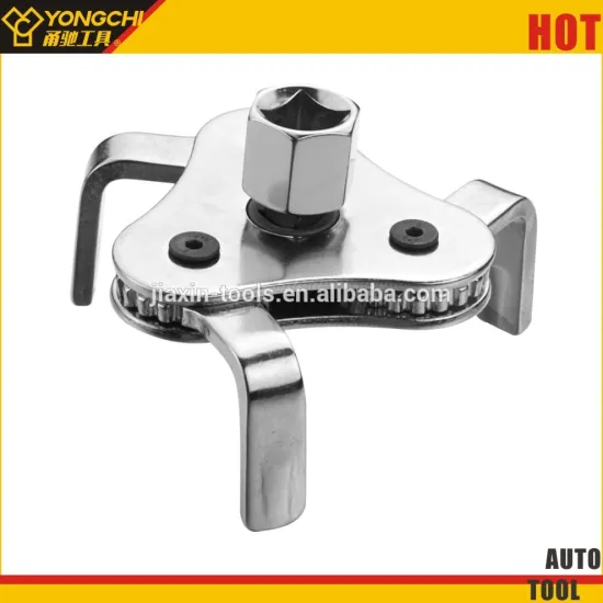 chrome plated 3-jaw flat type oil filter wrench