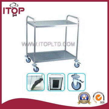 Two-layer Stainless Steel Dining 2 tier trolley