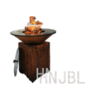 Garten rostiger Corten Stahlkamin BBQ