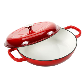 3.8 Quart Porcelain Enameled Cast Iron Dutch Oven: Ideal for Family Kitchen Cooking