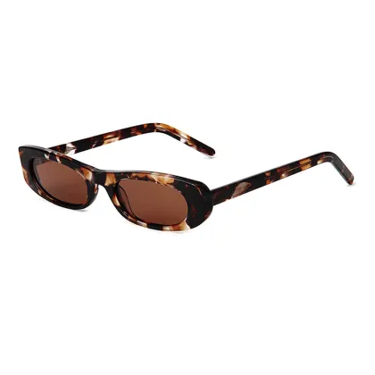 Low MOQ Y2K Transparent Frame Acetate Sunglasses