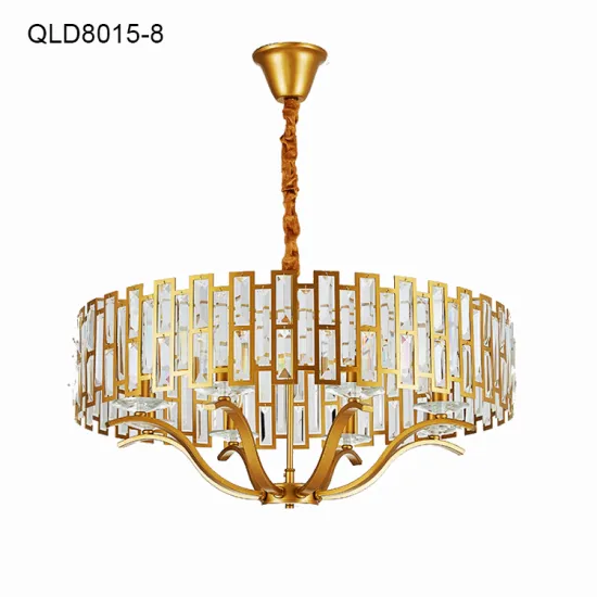copper indoor pendant light decorative crystal chandelier