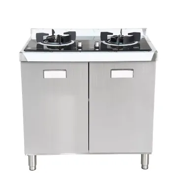 Stainless Steel Commercial Kitchen Cabinets with Double Door Stove: Efficient Storage Solutions for Professional Kitchens