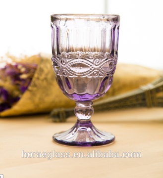Wholesale fancy drinking glass colored ice cream tableware