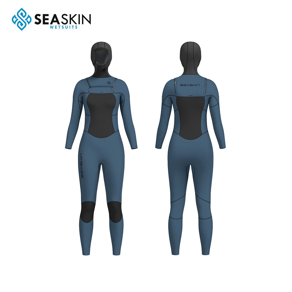 सीस्किन लड़कियों 5/4 मिमी सर्दियों हूडेड सर्फिंग wetsuits