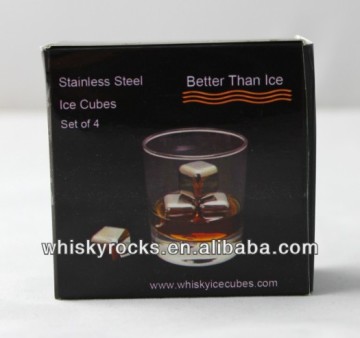 Logo ice cubes Metal ice cubes Steel ice cubes