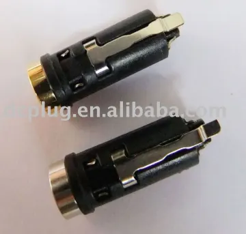 copper, ABS black plastic, headphone stereo audio jack socket, 3.5mm dc jack socket connector