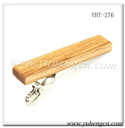 YHT-276 Fashion Mens Wood Tie Bars, Tie Clips