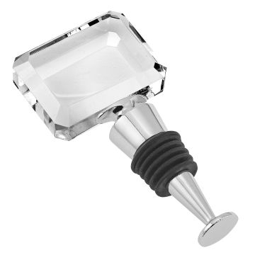 Clear Black Crystal Cube Bottle Stopper - Wholesale Party Decoration for Wine Bottles
