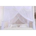 Polyester White Mosquito Nets Square Beds Canopy