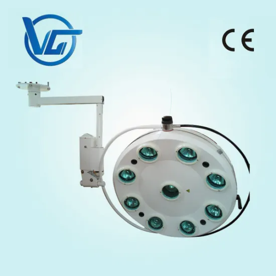 single head shadowless operation light with Apertured 9 bulb units