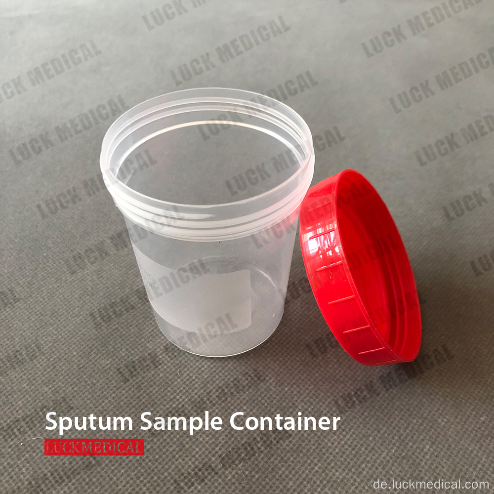 Covid Test Sputum Collection Cup mit Deckel