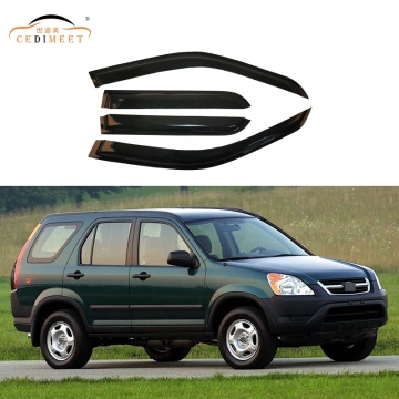 Black Door Visor Rain Guard Deflector for CRV 2002-2006