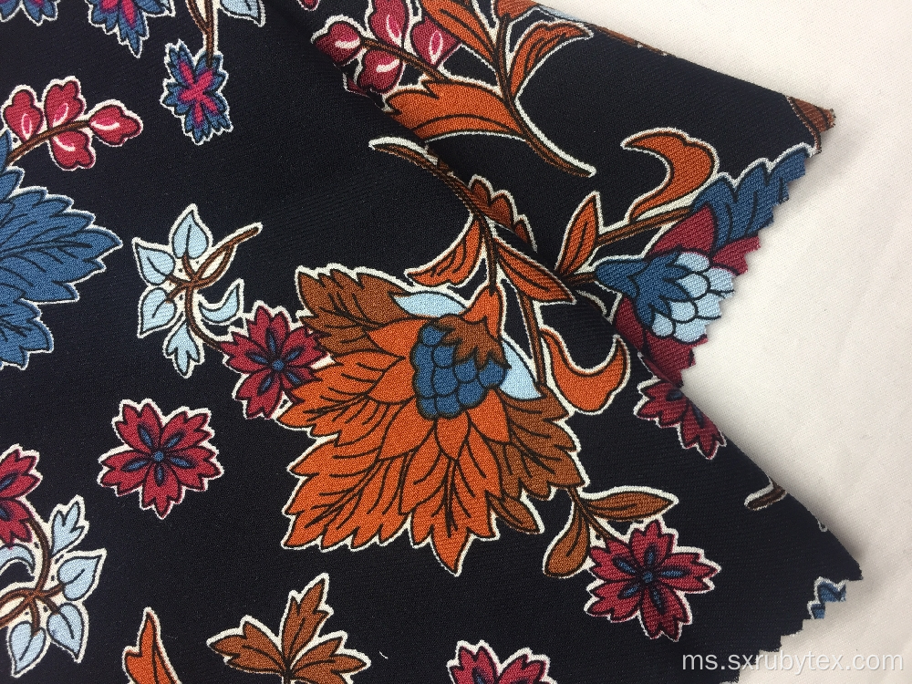 32-an Rayon Twill Print Fabric