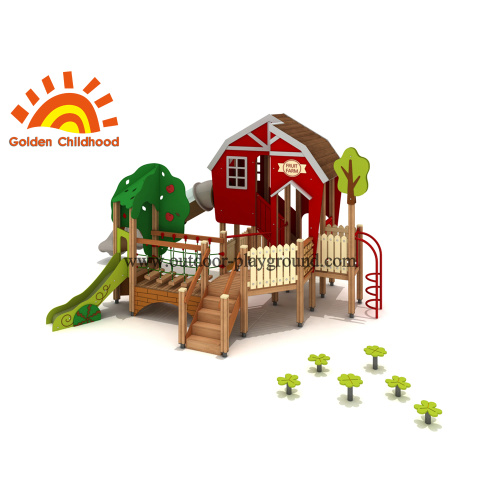 Red Playhouse Outdoor Playground Equipment en venta