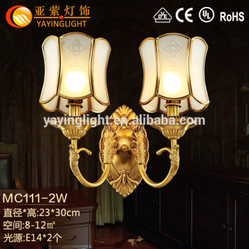 vintage brass wall lamp for hallway, hotel aisle European-style minimalist brass wall lamp