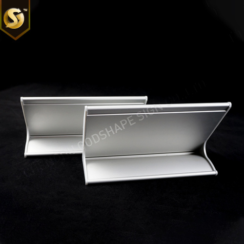 Sinalização de mesa de escritório Sinalização curva de metal