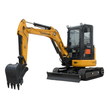 Crawler Mini Excavator with Bucket Attachment, Operating Weight 5 Tons