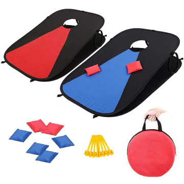 Portable Corn Hole Board Game with Sand Bags for Outdoor Sports