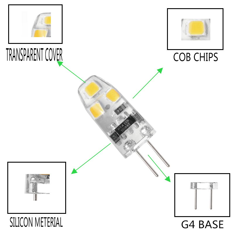Dc12v 디 밍이 가능한 1w Led G4 100lumens Led Bulb, Bossgoo.com의 고품질 Dc12v 디 ...