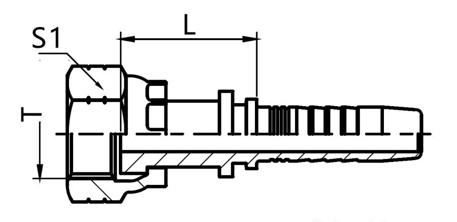 Orfs Female Flat Seat Fittings Drawing