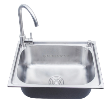 SUS304 Stainless Steel 60x45cm Large Single Bowl Kitchen Sink