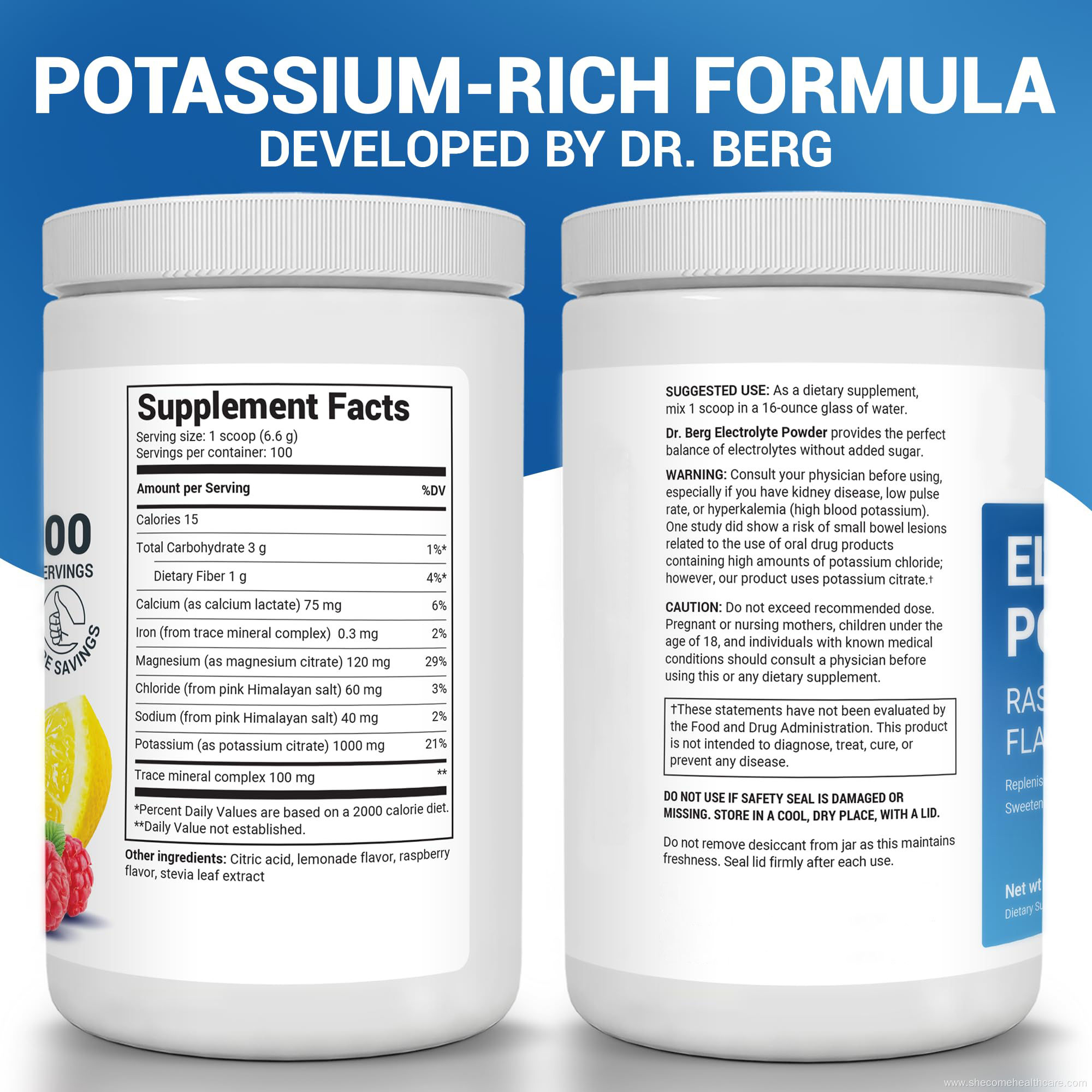 Zero Sugar Hydration Electrolyte Powder Drink Supplement