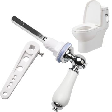 SS Chrome Toilet Cistern Side Lever Handle Knob: Luxury Paddle Flush Metal WC Accessories