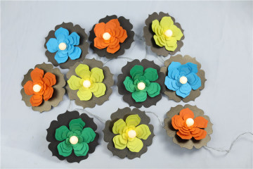 Paper Flower Battery Operated String Lights